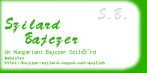 szilard bajczer business card